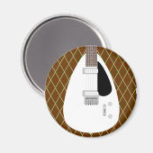Iconic Teardrop Electric Guitar Magnet (Vorderseite/Rückseite)