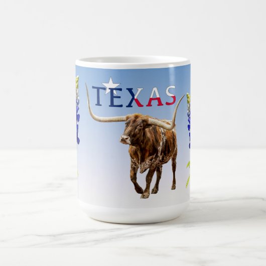 Iconic Texas auf hellblau, Tasse (Mittel)