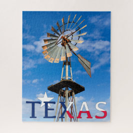 Iconic Texas Image, Windmill und Texas Logo Puzzle