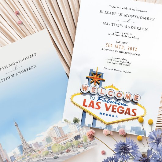 Iconic Vegas Begrüßung Einladung