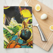 ICONIC Vierzigerjahre SCI FI-MASSEN-COMICEN Handtuch (Viertel Falte)