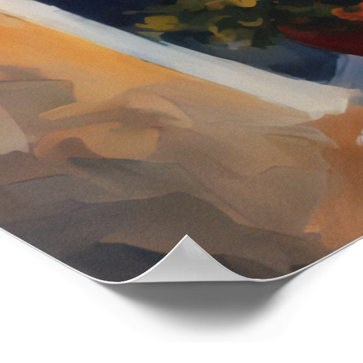 Iconic Views of Oia Poster (Ecke)