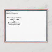 Iconic Vintag Uncle Sam  Abschluss Ankündigungspostkarte (Rückseite)