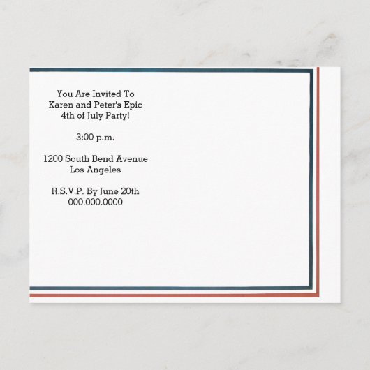 Iconic Vintag Uncle Sam Party Ankündigung (Rückseite)