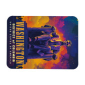 Iconic Washington D.C. mit Lincoln Memorial Magnet (Horizontal)