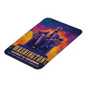 Iconic Washington D.C. mit Lincoln Memorial Magnet (Linke Seite)