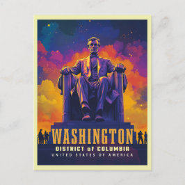 Iconic Washington D.C. mit Lincoln Memorial Postkarte