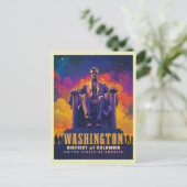 Iconic Washington D.C. mit Lincoln Memorial Postkarte (Stehend Vorderseite)