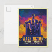 Iconic Washington D.C. mit Lincoln Memorial Postkarte (Vorne/Hinten)