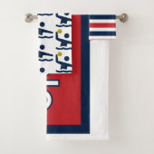 Iconic Water Polo Player in Navy Blue Towel Set (Insitu)