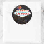 Iconic Welcome to Las Vegas Sign up Runder Aufkleber (Tasche)