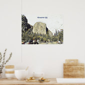 Iconic Yosemite Nationalpark US Rock Mountain Poster (Küche)