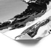 Iconische Alpen Matterhorn im Schwarzen und Weißen Poster (Ecke)