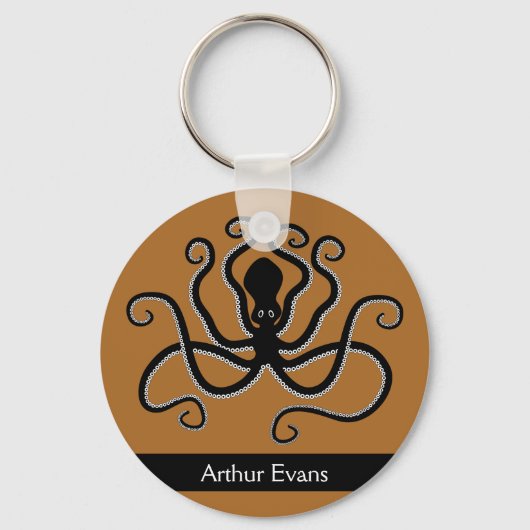 Iconischer Oktopus aus Minoan Marine Style Potteri Schlüsselanhänger (Vorderseite)