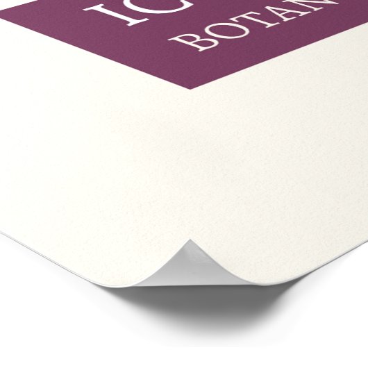 Iconographie - Botanik Poster (Ecke)