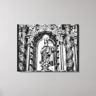 Iconographie Sevilla Black + White Leinwanddruck