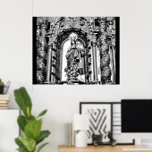 Iconographie Sevilla Black + White Poster (Heimbüro)