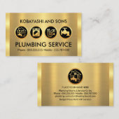 Icons auf Goldschichten sammeln Visitenkarte (Vorne/Hinten)