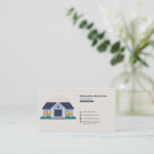 Icons & Cartoon House - Real Anwesen Agent Visitenkarte (Stehend Vorderseite)