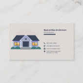 Icons & Cartoon House - Real Anwesen Agent Visitenkarte (Vorderseite)