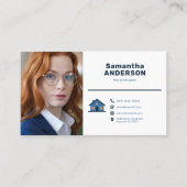 Icons & Custom Foto - Real Anwesen Agent Visitenkarte (Vorderseite)