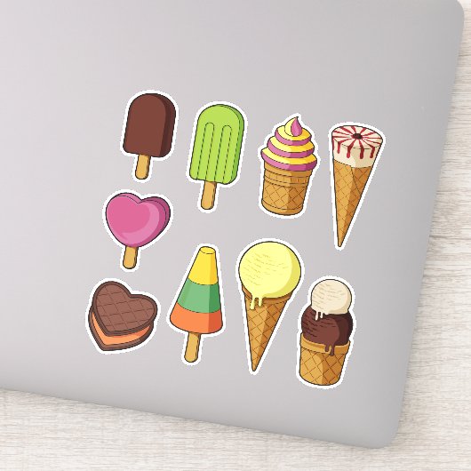 Icons für Eiscreme Aufkleber (Detail)