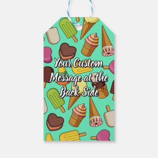 Icons für Eiscreme Geschenkanhänger (Rückseite)