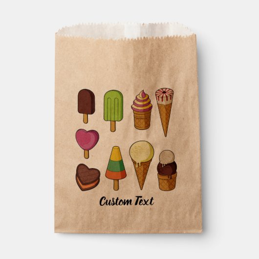 Icons für Eiscreme Geschenktütchen (Vorderseite)