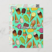 Icons für Eiscreme Postkarte (Vorne/Hinten)