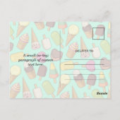 Icons für Eiscreme Postkarte (Rückseite)