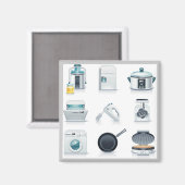 Icons für Haushaltsgeräte (5) Magnet (Vorderseite/Rückseite)