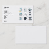 Icons für Haushaltsgeräte (5), Name, Adresse 1... Visitenkarte (Vorne/Hinten)