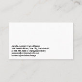 Icons für Hausreinigung | Seifenblasen | Maid Visitenkarte (Rückseite)