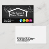 Icons für Hausreinigung | Seifenblasen | Maid Visitenkarte (Vorne/Hinten)