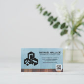 Icons für Hausreparaturen | QR-Code-Vorlage Visitenkarte (Stehend Vorderseite)