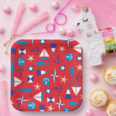 Icons für Nautik und Ozean Pappteller (Party)