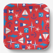 Icons für Nautik und Ozean Pappteller (Vorderseite)