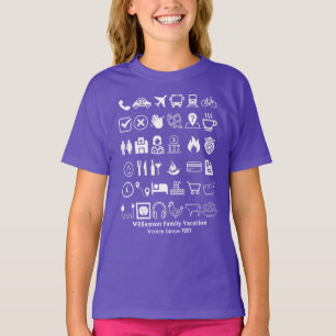 Icons für Reisen Visuelle Sprachübersetzung Urla T-Shirt