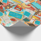 Icons für Schulgeräte Geschenkpapier (Ecke)