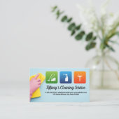 Icons reinigen | Arbeitsabtrennung Visitenkarte (Stehend Vorderseite)