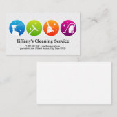 Icons reinigen | Behaltend Haus | Hotel Services Visitenkarte (Vorne/Hinten)