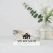 Icons reinigen | Gold Foil Marmor Visitenkarte (Stehend Vorderseite)