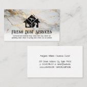 Icons reinigen | Gold Foil Marmor Visitenkarte (Vorne/Hinten)
