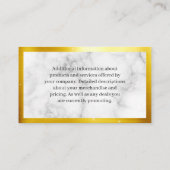 Icons reinigen | Marmor | Goldgrenze | GLITZERN Visitenkarte (Rückseite)