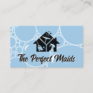 Icons reinigen   Seifenblasen Hintergrund Visitenkarte