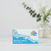 Icons reinigen | Seifenblasen | Sauschlampe Visitenkarte (Stehend Vorderseite)