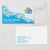 Icons reinigen | Seifenblasen | Sauschlampe Visitenkarte (Vorne/Hinten)