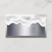 Icons reinigen | Soap Suds | Metallic Visitenkarte (Rückseite)