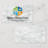 Icons reinigen | Sparkle | Marmor Visitenkarte (Vorne/Hinten)