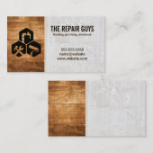 Icons reparieren | Zuhause-Fixing-Logo Visitenkarte (Vorne/Hinten)